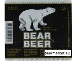 Õllepudeli silt Bear Beer 7,5%