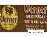 Õllepudeli silt Verner Meeõlu väike formaat (Honey Beer)