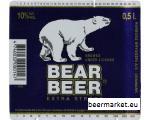 Õllepudeli silt Bear Beer Extra Strong 10 %